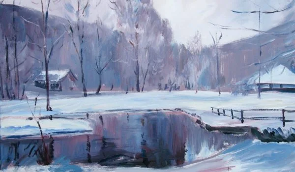 Winterlandschaft, Malerei